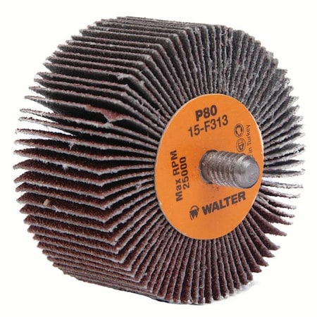 Walter Surface Technologies 2 in. x 1 in. x 1/4-20 Grit 80 Coolcut Flap Wheels 15F313